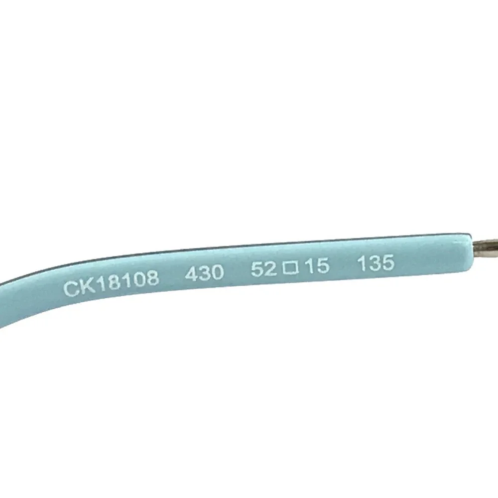 Calvin Klein Eyeglasses Frame CK18108 430 Teal Silver Blue Cat Eye 52-15-135